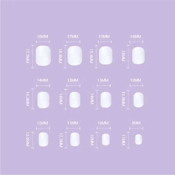 24Pcs Geometric Green Square Fake Nails Full Cover French Summer Press On Nails - Picture 8 of 10